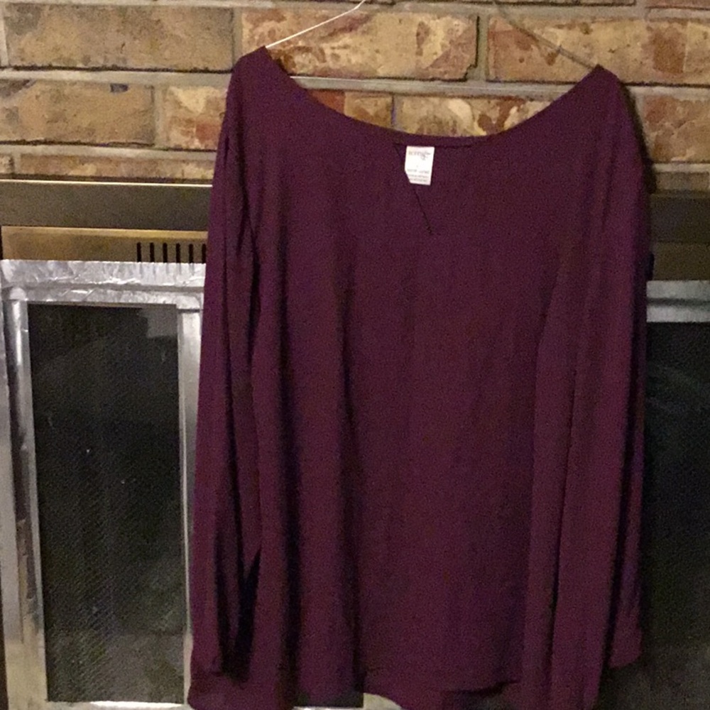 Terra&sky burgundy size 2X long sleeves top